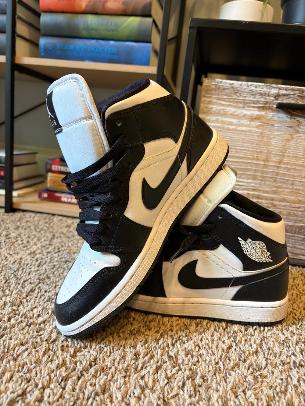 Air Jordan I Men's Black and White High-Top Sneakers